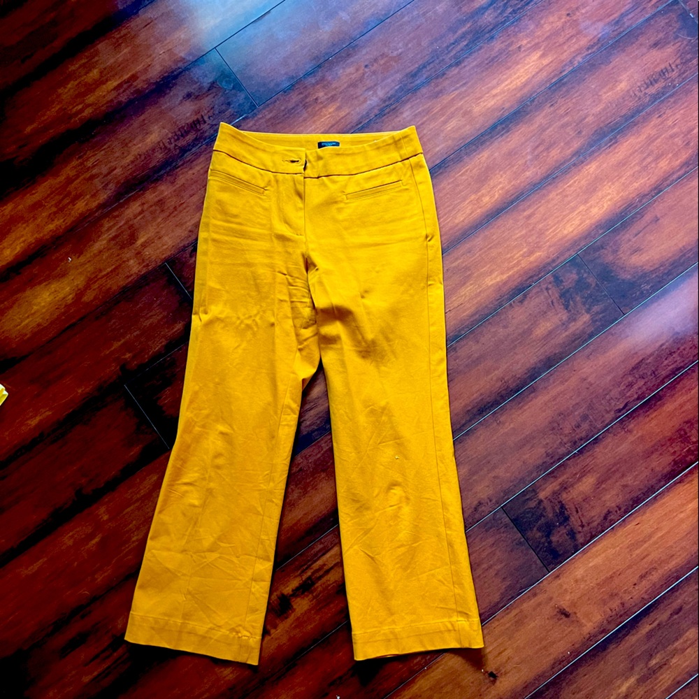 Ann Taylor Mustard Crop Pants
